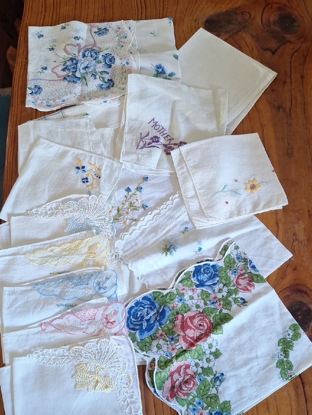 Bundle Of Vintage Embroidered Hankies
